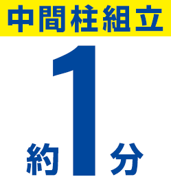 中間柱組立約1分